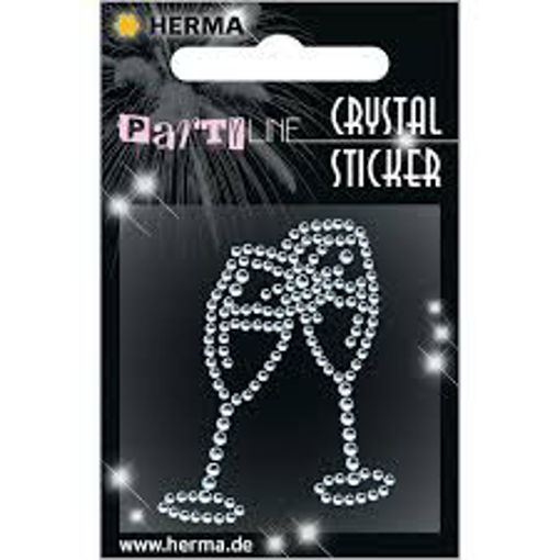 Picture of CRYSTAL STICKERS CHAMPAGNE GLASSES